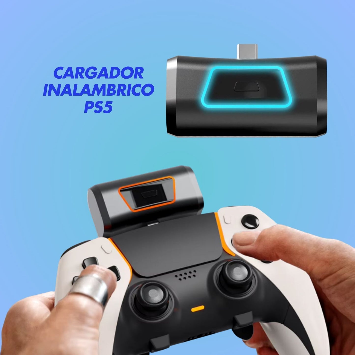 Cargador inalámbrico mando PS5